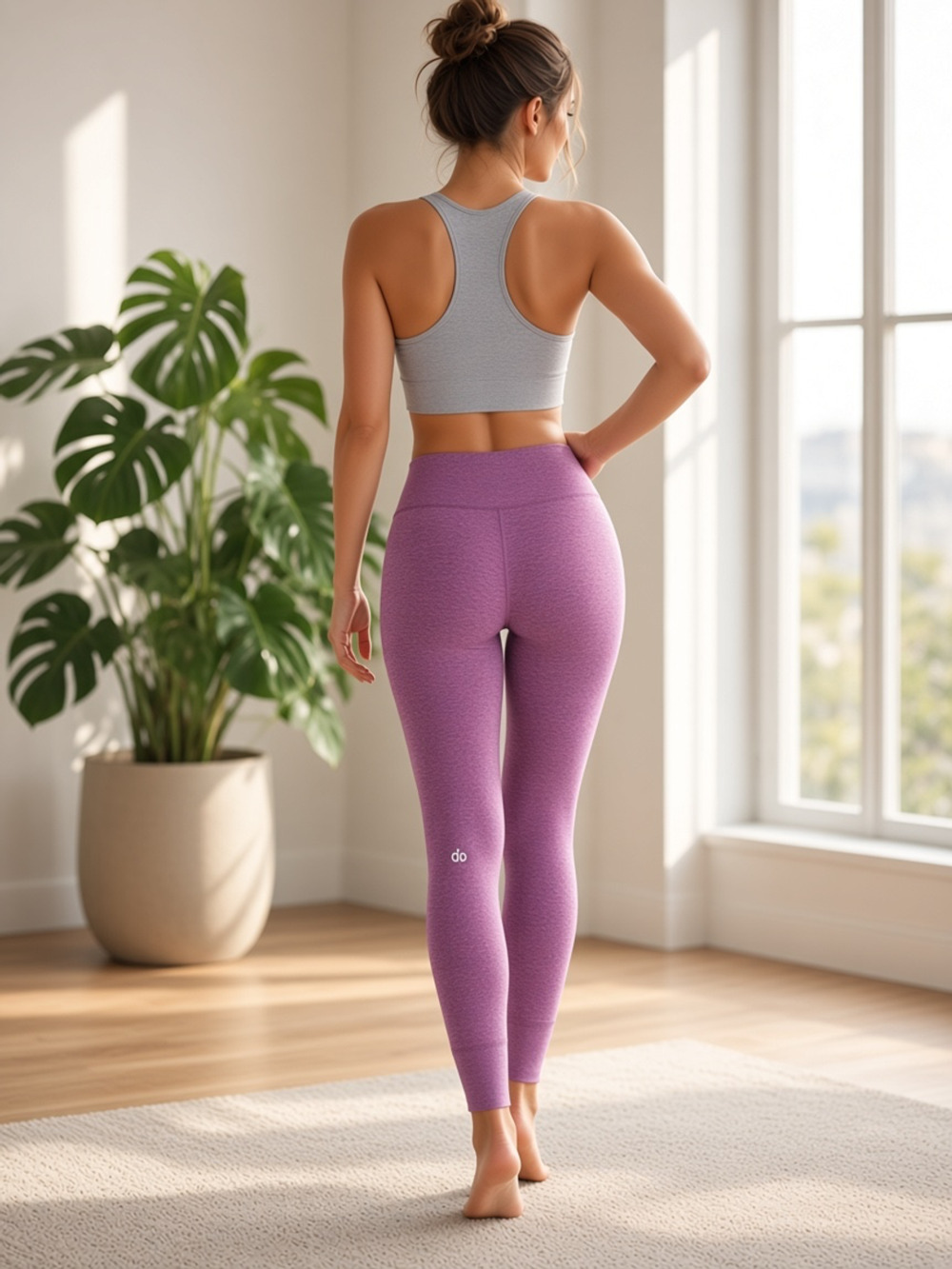 Alo Yoga Leggings Purple Heathered
